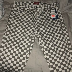 Brand new checkered jeans